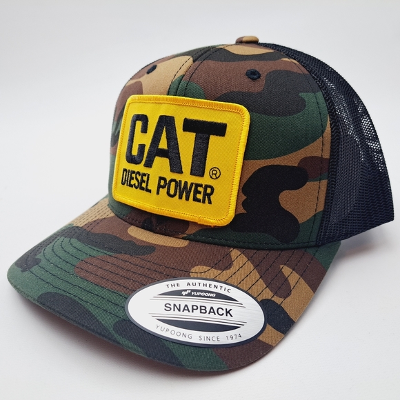 CAT Diesel Power Trucker Mesh Snapback Hat Cap Camouflage Embroidere… - Picture 2 of 4